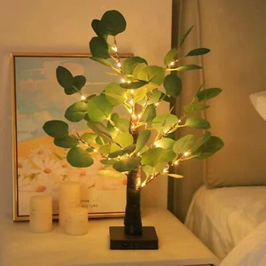 Lighted Eucalyptus Branches Faux Artificial Lighted Tree Bonsai Tree with Lights - Picture 1 of 7