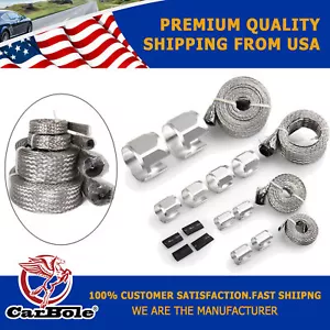 High Performance 8092 Chrome 304 Grade Stainless Steel Braided Hose Sleeving Kit - Picture 1 of 12