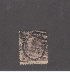 CANADÁ (MK6165) # 83 F-USADO 10 cts 1898 NÚMERO REINA VICTORIA / CV PÚRPURA $20 - Imagen 1 de 1