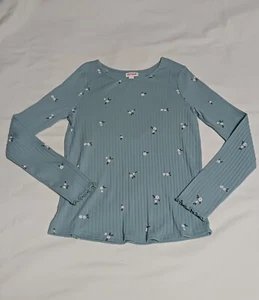 Cat & Jack - Girls sz 14/16 Longsleeve Shirt - Lettuce Edge - Floral - Picture 1 of 3