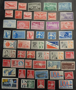 US Postage Stamps Mint NH AIR MAIL Scott C32-C81 Complete (Includes C46 C52 C61)