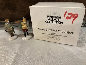 Dept 56 Heritage Village “Village Street Peddlers” Set Of 2 #5804-1 EUC - Picture 1 of 5