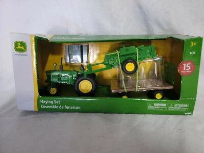 Tomy Tractor Haying Set John Deere 15 Pieces 1:32 Plastic & Diecast  - Image 1 of 3