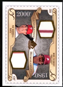 P Burrell/Mike Schmidt 2009 SP Legendary Cuts Generation Dual Memorabilia #GMSB 