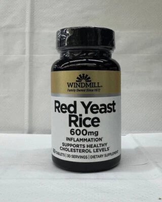 КРАСНЫЙ ДРОЖЖЕВОЙ РИС 600 МГ ТАБЛЕТКА 60CT ВЕТРЯНАЯ МЕЛЬНИЦА - Изображение 1 из 3