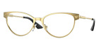 New Versace Rx-Able Cat Eye Eyeglasses Mod 1277 1002 54-17 140 Shiny Gold Frames