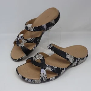 Crocs Sandals Womens 11 Meleen Twist Shoes Floral Rubber Slide Slip On Comfort - Picture 1 of 7
