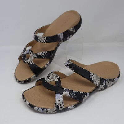 Sandalias Crocs para mujer 11 Meleen Twist zapatos florales de goma deslizables cómodos Foto 1 de 4