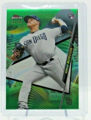 Adrian Morejon 2020 Topps Finest Green Refractor RC #61/99 PADRES - Image 1 of 2