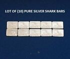 (10) 1 Gram .999 Fine Silver Shark  Bar Lot