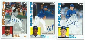 2019 TOPPS UPDATE 1984 Topps Baseball Autographs AUTO  3 CARD LOT MARTIN BORUCKI