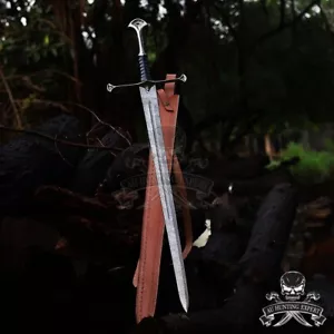 LORD OF THE RINGS- ANDURIL, FLAME OF THE WEST, SWORD OF ARAGORN (Damascus Blade) - Picture 1 of 6