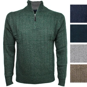 Maglia Uomo Mezza Zip Pullover Casual M L XL XXL Maglione Invernale Maglioncino - Afbeelding 1 van 11