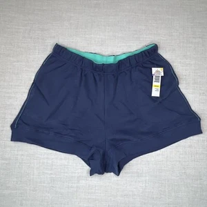 HUE Sleepwear Pajama Shorts Crown Blue Womens M Pockets Comfort Lightweight New - Picture 1 of 9