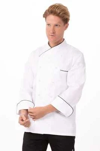 Chef Works Mens Monte Carlo Premium Cotton Chef Coat (ECCB) - Picture 1 of 2
