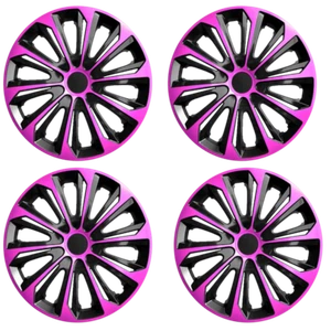 4x 15" Wheel Trims Hub Caps 15 Inch Wheel Cover Trim ABS Plastic Trim STRONPINK - Picture 1 of 3