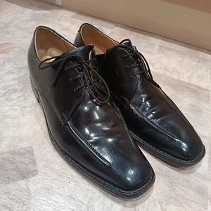 Samuel Windsor Black Leather Shoes Men's Size 8.5 - Picture 1 of 18