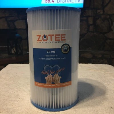 Zotee  ZT-108 Type  B Universal Pool Filter Cartridge Fits Intex - Image 1 of 3