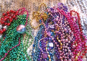 Mardi Gras Beads~Variety of Colors~Pre-owned~Standard Sizes~35 qty. - Picture 1 of 7