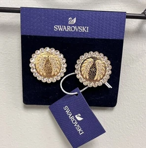 Swarovski Clip Earrings Lucky Goddess Angel Wings Oversized Maxi White Crystals - Picture 1 of 6