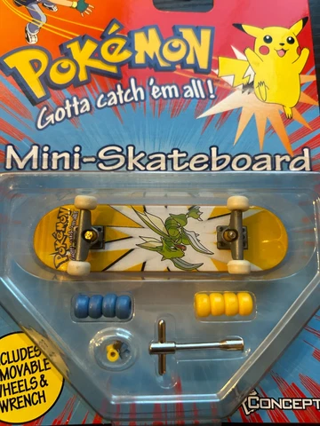 Pokemon MiniSkateboard - Scyther - Xconcepts - 1999 Vintage New Sealed Cover