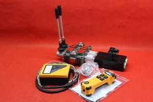 HYDRAULIC BANK MOTOR 2 SPOOL VALVES 120 l/min Dump truck Dump TRAILER 12V - Picture 1 of 11