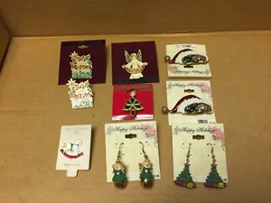Lote de 9 Pendientes de Navidad y Pin de Navidad  - Imagen 1 de 8
