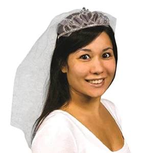 Rhinestore Tiara and Veil Set - Picture 1 of 1
