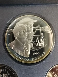 1 DOLLAR ARGENT BE PROOF UNC CANADA BAIE D'HUDSON 1995 SILVER / DU COFFRET - Picture 1 of 2