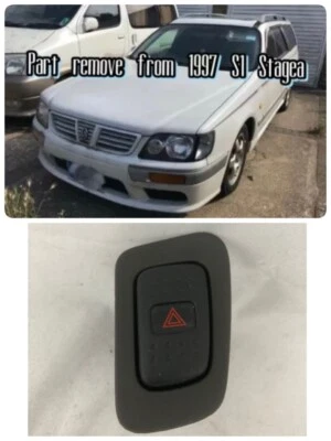 1997 JDM Nissan Stagea ￼Hazard Light Switch C34 Skyline Estate Spare Part - image 1 of 4
