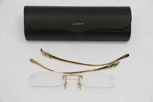Cartier Panther de Gold Brille CT0058O-001 *LESEN* - Bild 1 von 12