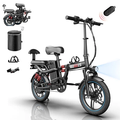 GUGOIS Electric Bike 1000W 48V 15Ah 16" 2 Seater Folding ebike Subway Commuting - Image 1 of 4