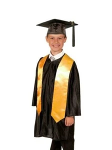 Children's Primary School Graduation Gown, Cap and Stole - Shiny - Picture 1 of 13