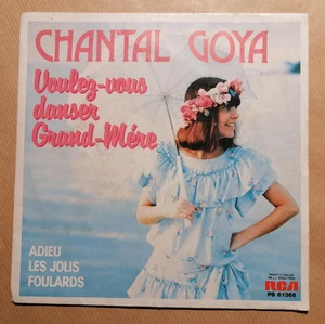 CHANTAL GOYA  Voulez-vous danser Grand-Mère 7" 45T Adieu les jolis foulards VG+ - Picture 1 of 2