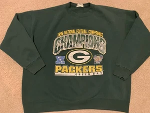 Vintage Green Bay Packers Crewneck Sweatshirt 1996 NFC Champions Gr. 2XL USA Lee - Bild 1 von 7
