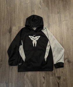 Nike Hoodie Kobe Bryant Youth M Black Sweater Long Sleeve Center Swoosh Logo - Picture 1 of 9