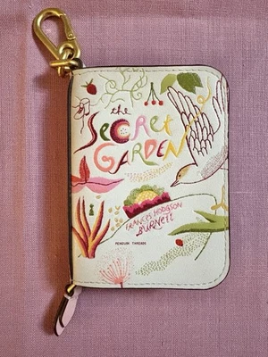 Rare kate spade The Secret Garden Out of Print Zipper Book Wallet Keyring - Image 1 of 4