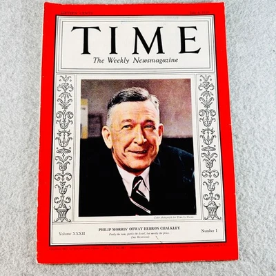 Time Magazine July 4 1938 Otway Hebron Chalkley Philip Morris Partly the Dwarf - Image 1 of 4