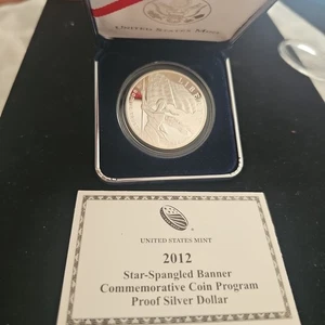 2012-P Star Spangled Banner Commemorative Silver Dollar Uncirculated #C03 - Picture 1 of 5