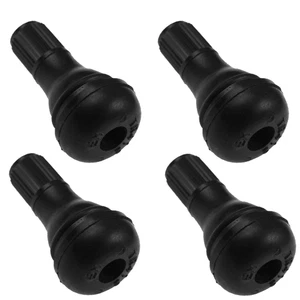4PCS TR412 Black Rubber Snap-in Tire Valve Stem for Tubeless Rim Holes Cars - Picture 1 of 10