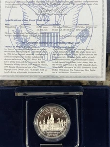 Smithsonian 1996 dólar de plata prueba 150 aniversario $40,50 con cupón - Imagen 1 de 4