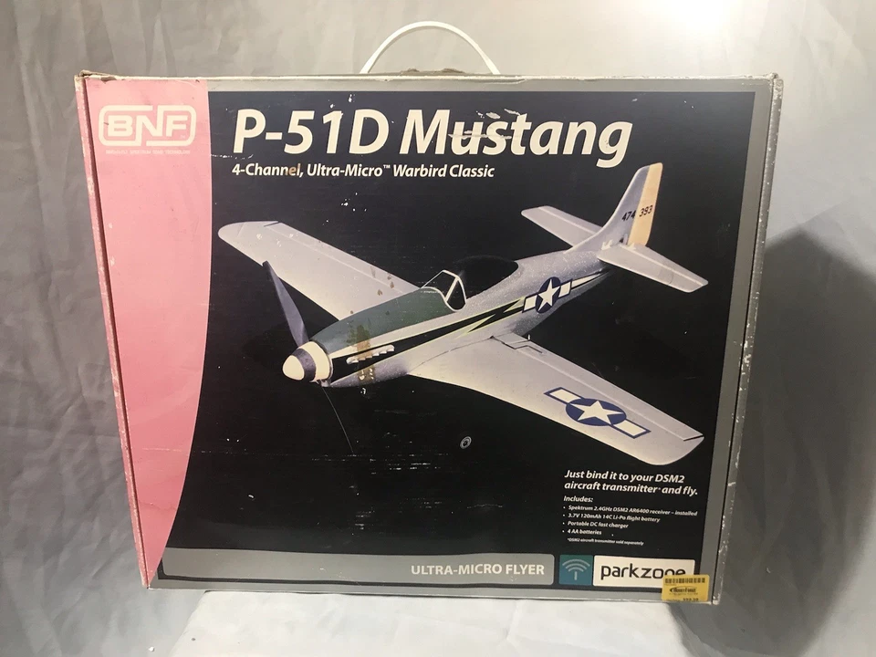 Parkzone P-51D Mustang BNF Ultra Micro Warbird Classic RC Radio Control Airplane - Image 1 of 4