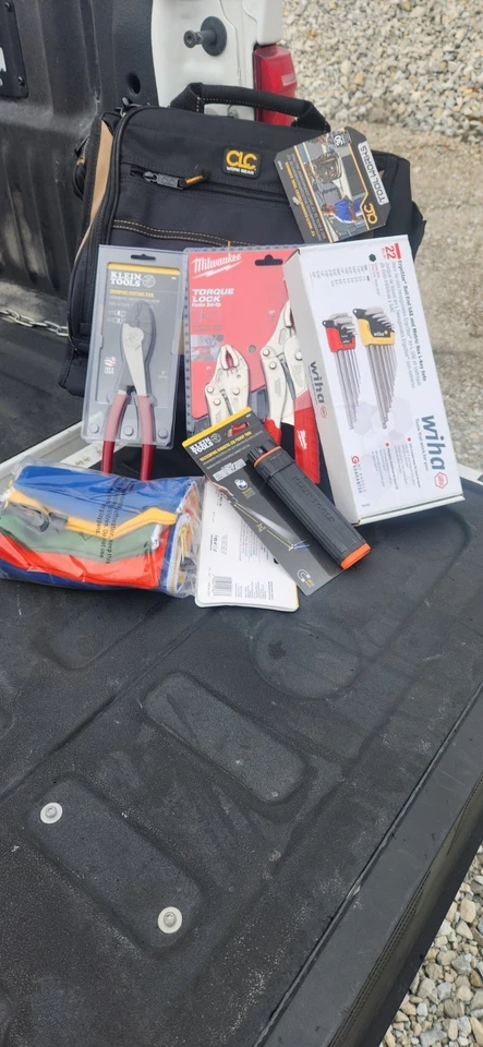 CLC Work Gear Zippered Pocketed Tool Bag with Handles and Shoulder Strap. Black - Image 1 of 1