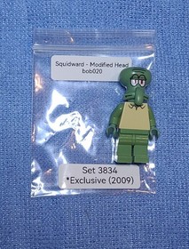 LEGO Squidward Tentacles Minifigure &ndash; Modified Head &ndash; Set 3834 Exclusive (2009)