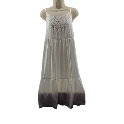 In Bloom by Jonquil White Midi Crochet Detail Dress Womens Xlarge - Image 1 of 4