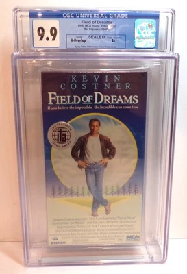 1990 VHS Field Of Dreams VHS CGC 9.9 A+ MCA Home Videos Watermark Sealed Foto 1 de 4