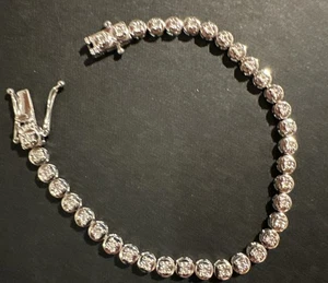 Armband Silber 925, Tennisarmband Diamanten, 19 cm Länge, 5 mm Breite, 12,5Gramm - Bild 1 von 7