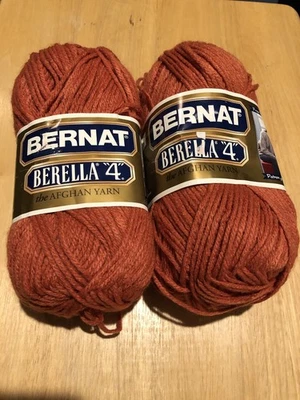 Bernat * Berella “4” * 2 Skeins * Burnt Orange * 195 yds / 3.5 oz - Image 1 of 4