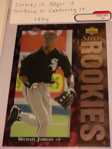 1994 Michael Jordan Rookie Baseball Card Grade 10 #19 Chicago White Sox Star RC - Picture 1 of 8