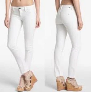 New DL1961 White Stretch Cotton ANGEL Mid Rise Skinny Ankle Jeans Size 27 - Picture 1 of 6
